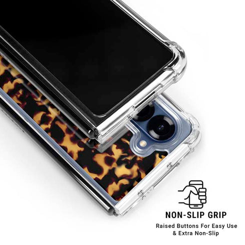 Tortoise Shell Galaxy Z Fold6 Clear Case